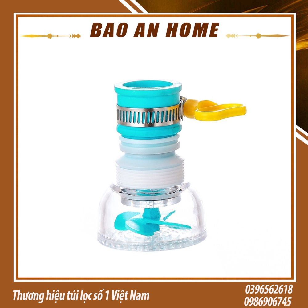 Vòi Nước Hoa Sen Lò xo Nhựa - Đầu Hoa Sen Gắn Vòi Nước Giúp Tiết Kiệm Nước , Dùng Cho Vòi 16 - 19mm- BAOANHOME