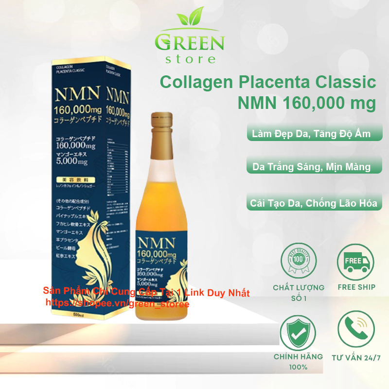 NMN Nước Uống Collagen NMN 160000 Trắng Da Chống Lão Xóa Tàn Nhang Hóa Mờ Nám Giảm Nếp Nhăn Chai 500ml | BigBuy360 - bigbuy360.vn