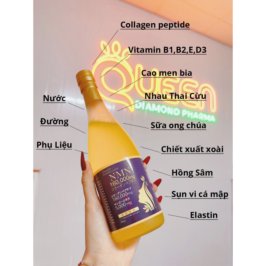 NMN Nước Uống Collagen NMN 160000 Trắng Da Chống Lão Xóa Tàn Nhang Hóa Mờ Nám Giảm Nếp Nhăn Chai 500ml | BigBuy360 - bigbuy360.vn