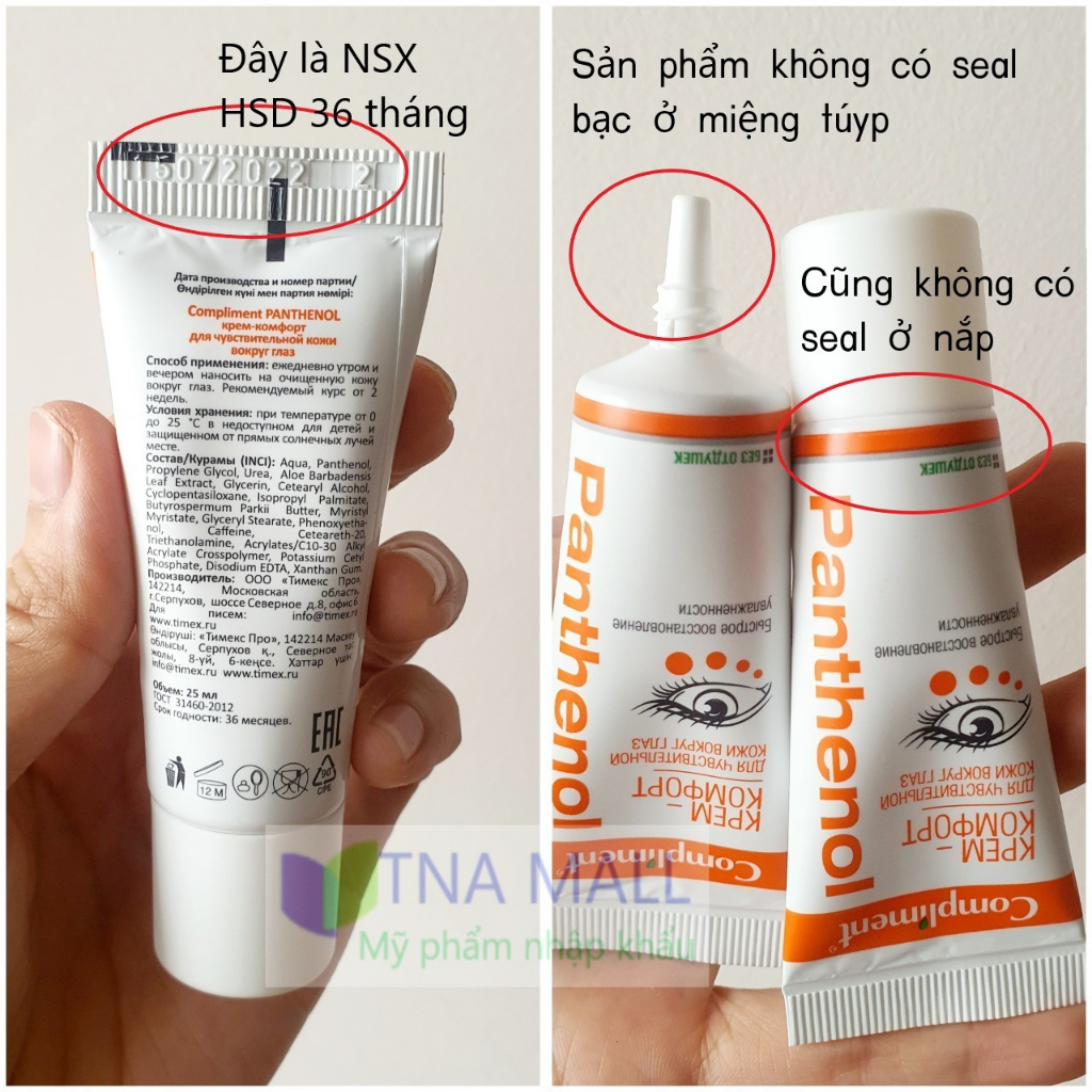 Kem Dưỡng Da Vùng Mắt Compliment Panthenol Comfort 25 Ml