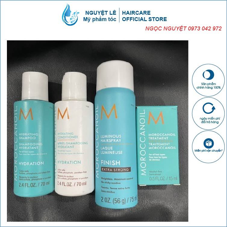 Moroccanoil TRY ME KIT combo dùng thử DƯỠNG ẨM phục hồi tóc Hydration - chính hãng