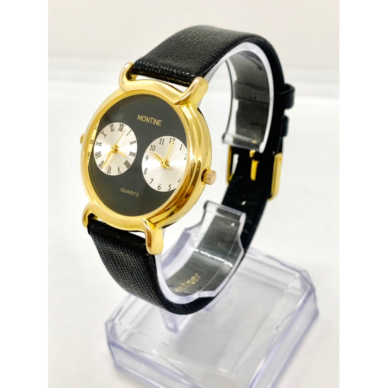 Đồng hồ unisex MONTINE dual time,Thụy sỹ