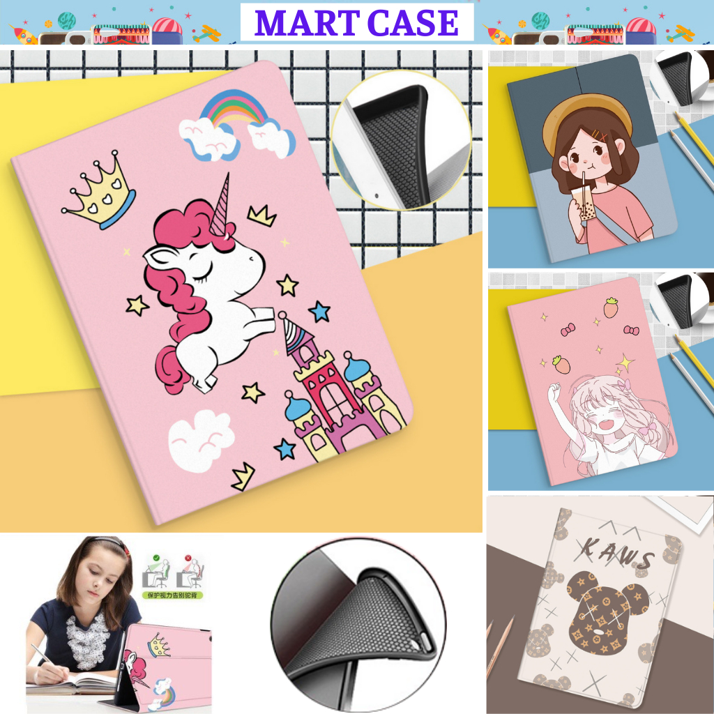 Ốp ipad Silicon Cô gái cute iPad Pro 11/9.7/10.5/Air 1/2/3/4/5/Gen 5/6/7/8/9/10...MART CASE
