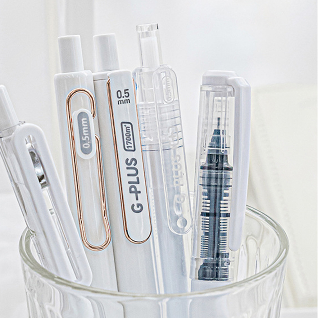 Set 5 bút gel đen Languo 5 vỏ màu