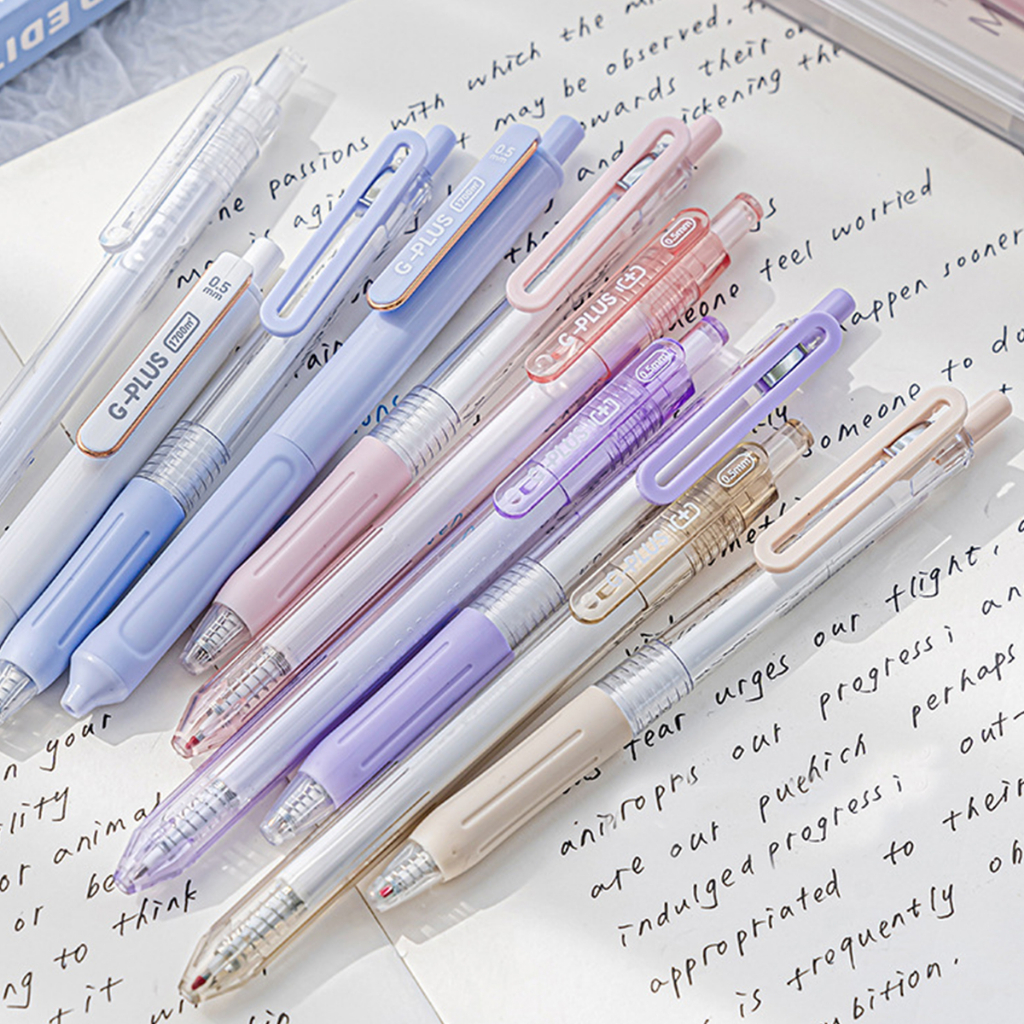 Set 5 bút gel đen Languo 5 vỏ màu
