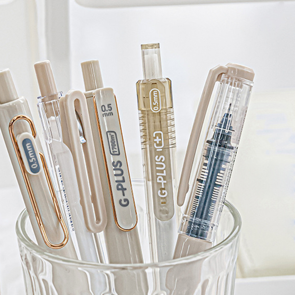 Set 5 bút gel đen Languo 5 vỏ màu