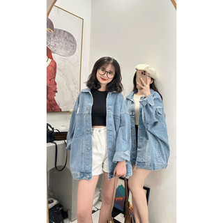 Áo khoác jean tag ngực xanh