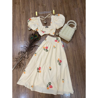 SET MAXI HOA TAY PHỒNG  [TNT SHOP BIGSIZE 60KG 90KG]
