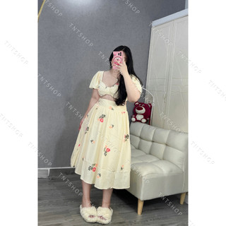 SET MAXI HOA TAY PHỒNG  [TNT SHOP BIGSIZE 60KG 90KG]