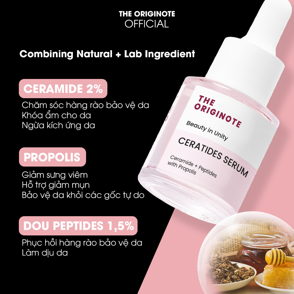 Serum Duy trì hàng rào bảo vệ da The Originote Ceratides Serum với Ceramide và Peptide 20ml 7613