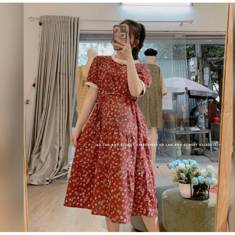 Đầm Hoa Cổ Điển Dáng Dài