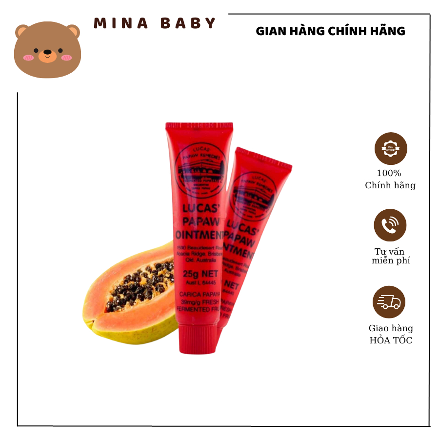 Kem Đa Năng Lucas Papaw Ointment 25g của Úc - Kem Đu Đủ Úc