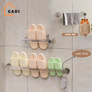 Giá treo khăn, dép trong nhà tắm gắn tường thiết kế móc treo đồ tiện lợi chất liệu nhựa ABS siêu bền