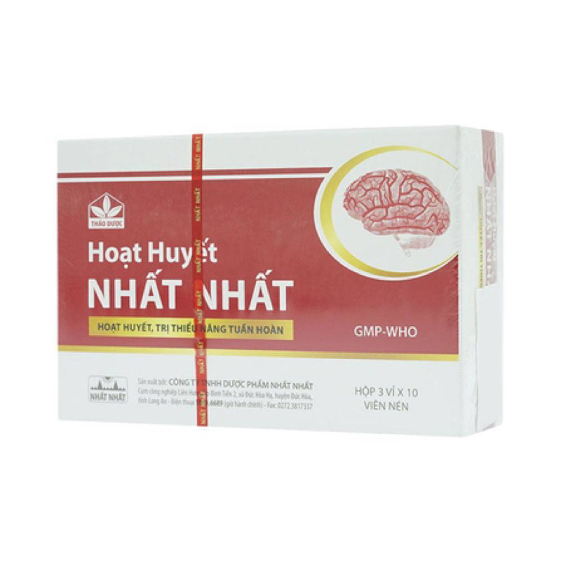 Hoạt Huyết Nhất Nhất hỗ trợ hoạt huyết, thiểu năng tuần hoàn (30 viên)