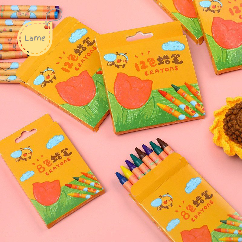Hộp bút sáp 8/12/24 màu dầu pastel LAME STORE