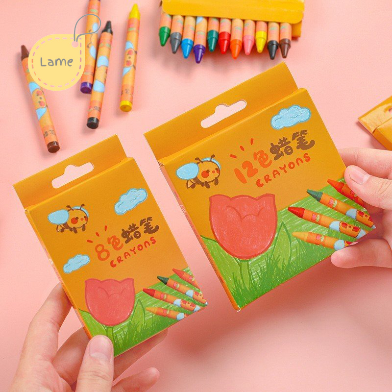 Hộp bút sáp 8/12/24 màu dầu pastel LAME STORE