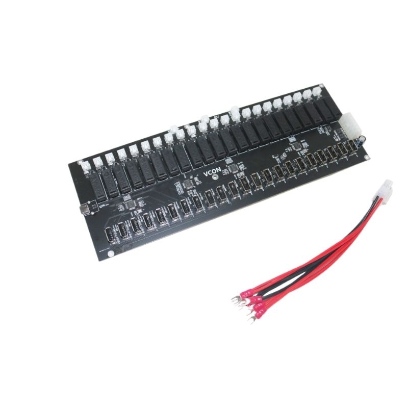 Combo 1 Hub v4.1 11port, 22port sản xuất tháng 5/2023 + 22 dây pin cấp nguồn samsung VCON v4.1