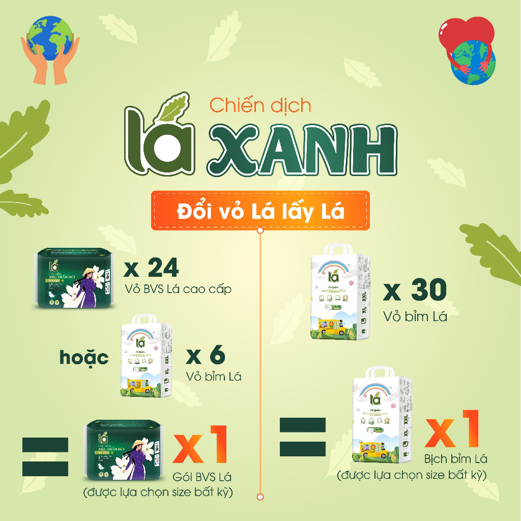 Tã quần trẻ em Lá size L54