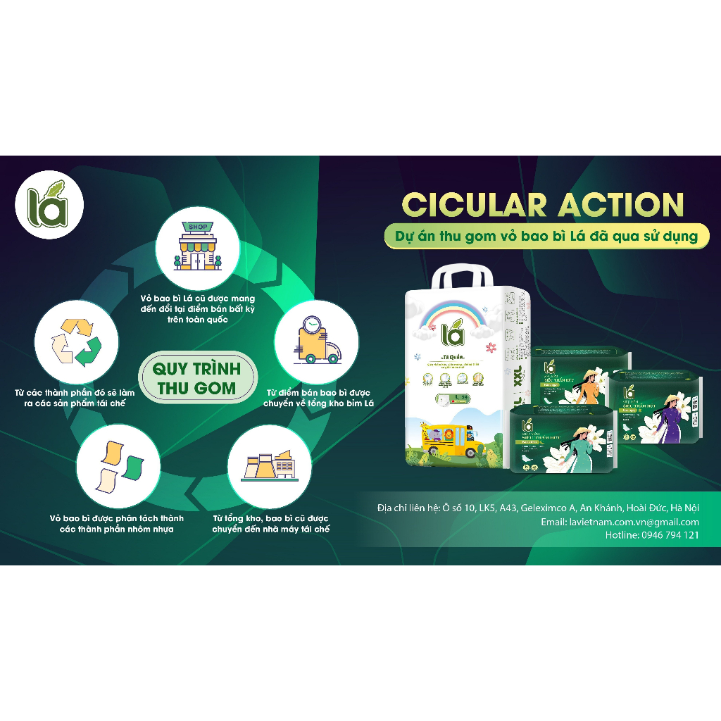 Tã quần trẻ em Lá size L54