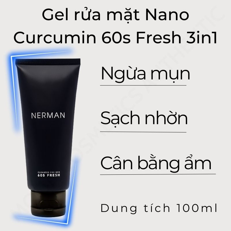 Nerman Combo Hoàn Hảo - Sữa Tắm Gội 3in1 350ml Hương Nước Hoa, Dung Dịch Vệ Sinh 100ml, Gel rửa mặt 60s Fresh 100ml