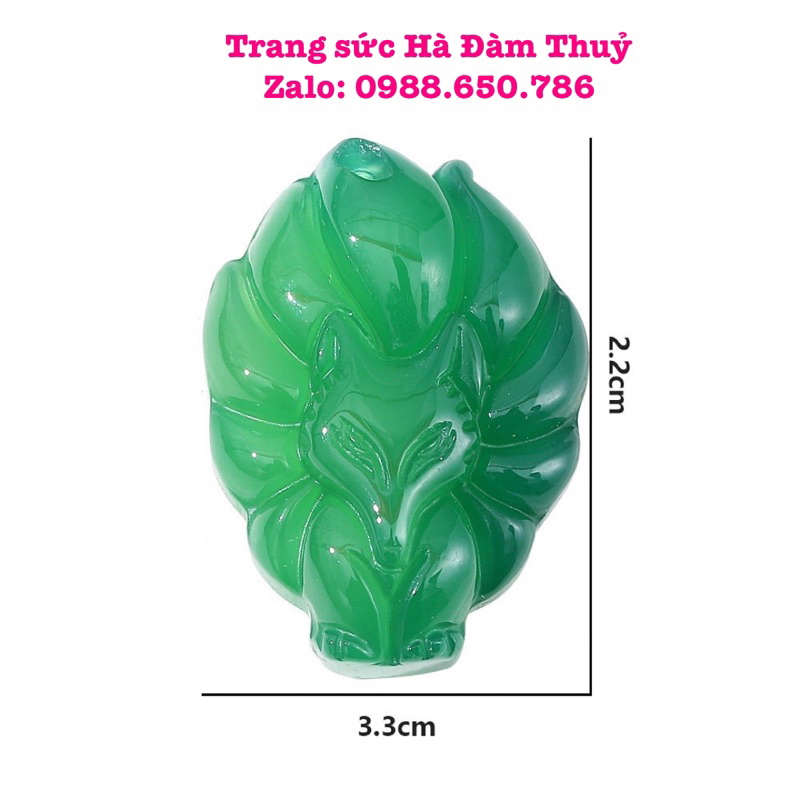 Mặt Hồ Ly Chúa 9 đuôi đủ màu, Hàng loại 1 - Tặng kèm Dây da và Hộp đựng