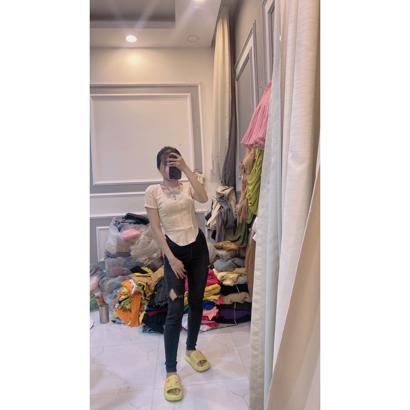 Áo Vạc Bầu Chạy Gân Chất Borip Không Xù