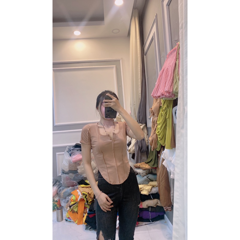 Áo Vạc Bầu Chạy Gân Chất Borip Không Xù