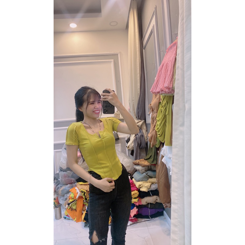 Áo Vạc Bầu Chạy Gân Chất Borip Không Xù