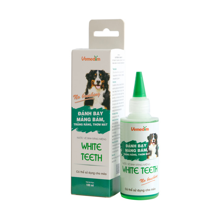 Dung dịch súc miệng đánh bay mảng bám, trắng răng, thơm mát dùng cho chó, mèo - Chai 100ml