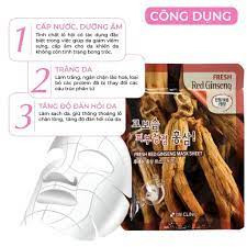 Mặt Nạ Cấp Ẩm Dưỡng Da Hồng Sâm Fresh Red Ginseng Mask Sheet 3W CLINIC Hàn Quốc