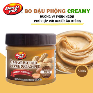 Bơ Đậu Phộng Mịn Nắp Nâu 500g Dan-d Pak