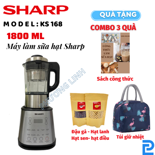 Máy Làm Sữa Hạt SHARP KS168 - Bảo hành 12 tháng - Đổi mới trong vòng 7 ngày đầu