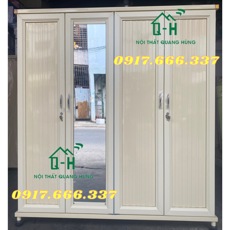 TỦ QUẦN ÁO SẮT SƠN TĨNH ĐIỆN TRUNG HƯNG CÓ THỂ THÁO LẮP - GIAO HCM TRONG NGÀY