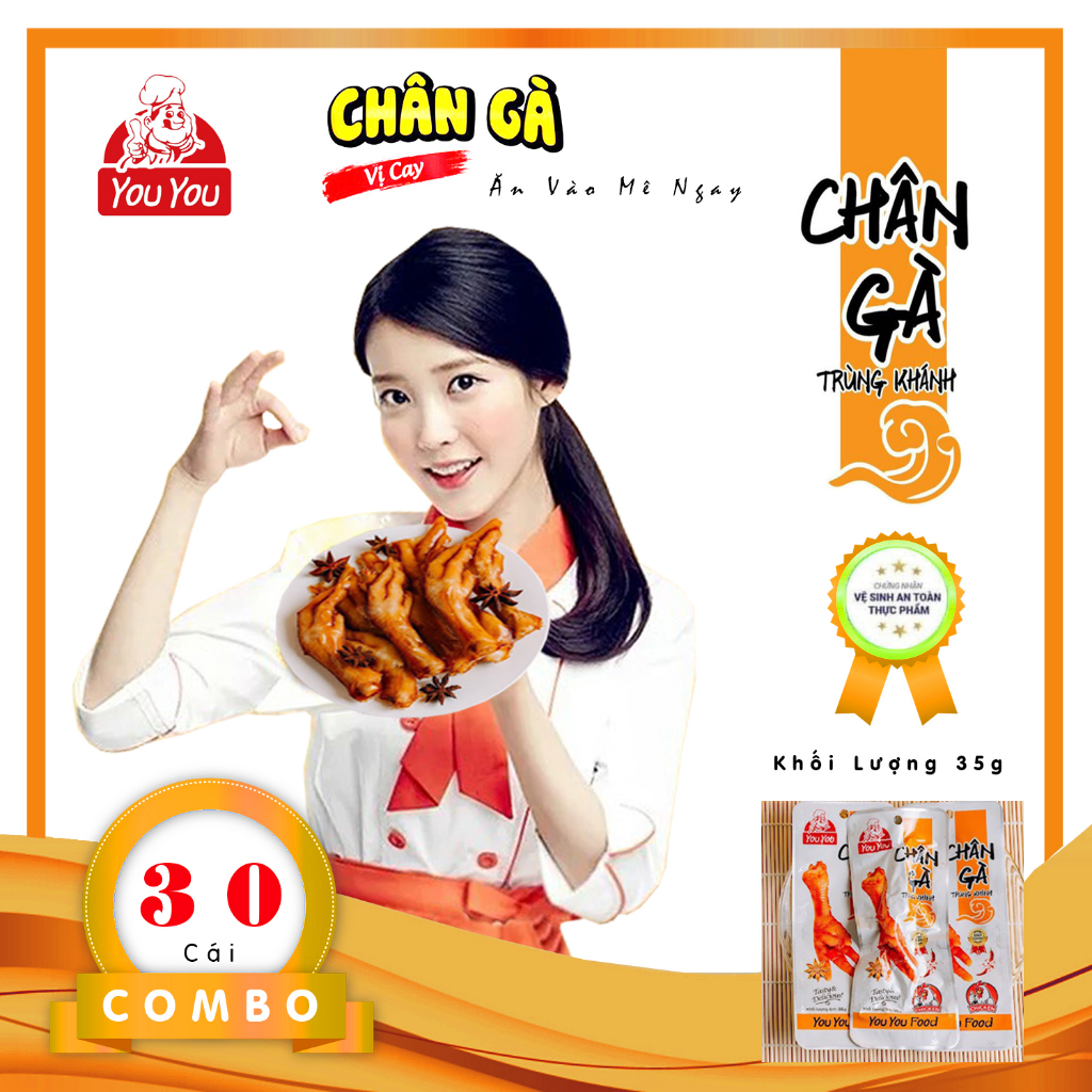 Set Combo 30 Chân gà cay You you Việt Nam ngâm ủ gia vị cực ngon .