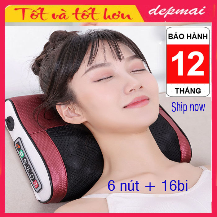 Gối massage hồng ngoại cổ vai gáy lưng D331