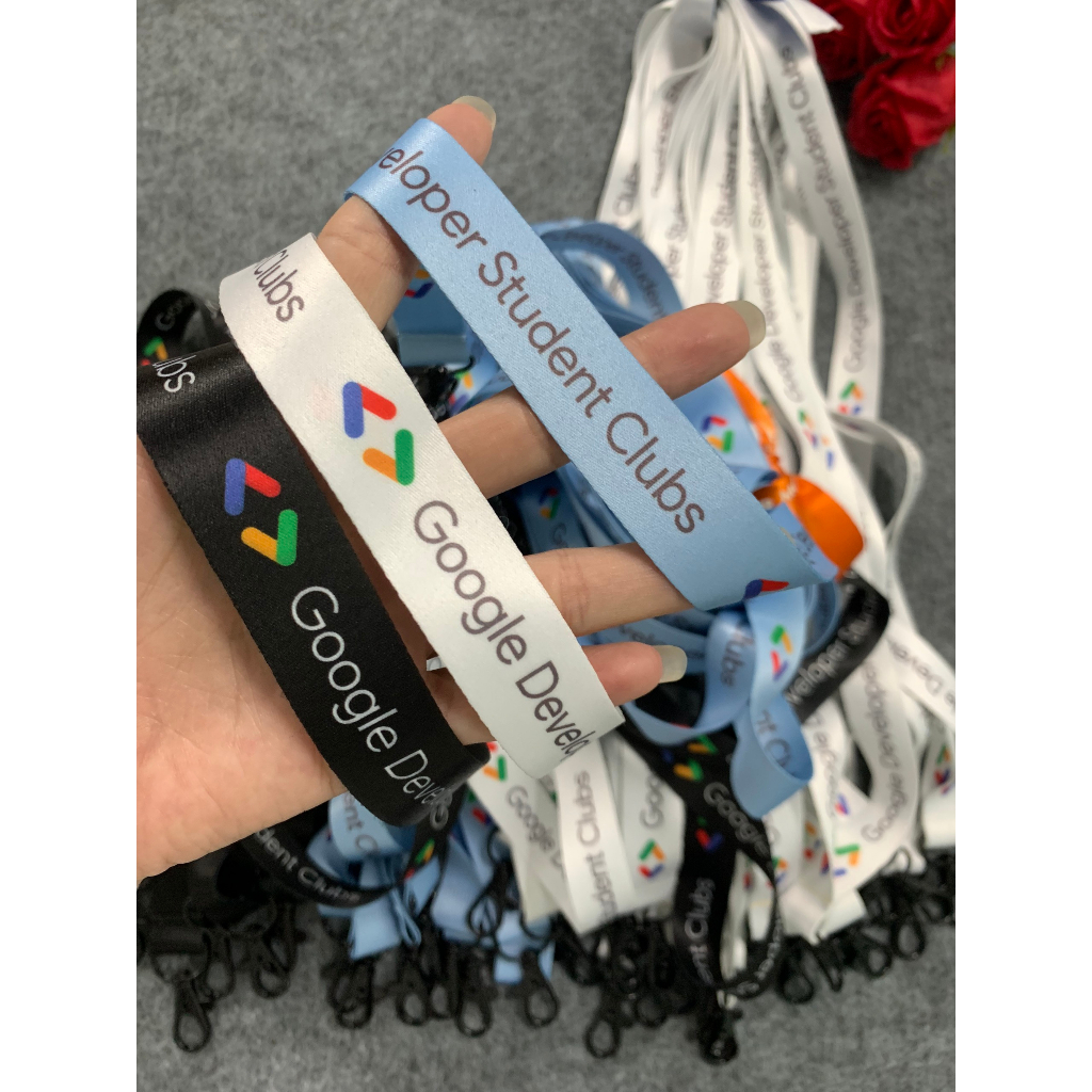 Dây đeo thẻ Google Developer Student Clubs, Dây đeo thẻ Google, Dây đeo thẻ sinh viên, Bộ dây đeo thẻ Hàn Quốc