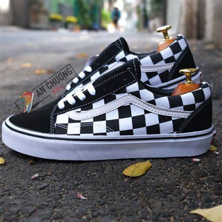 Giày thể thao nam nữ vans old skool caro đen trắng thời trang ❤full bill box❤