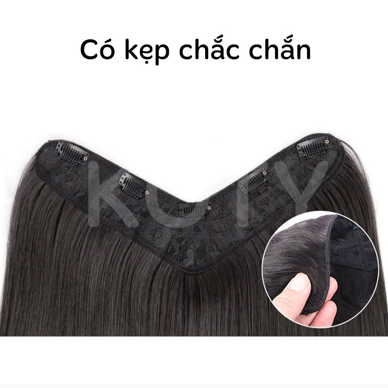 Tóc kẹp thẳng omber xám khói cute