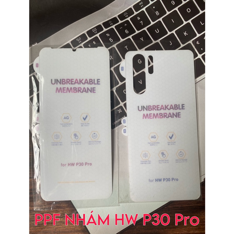 Miếng dán PPF bảo vệ mặt trước, mặt sau huawei p30 pro