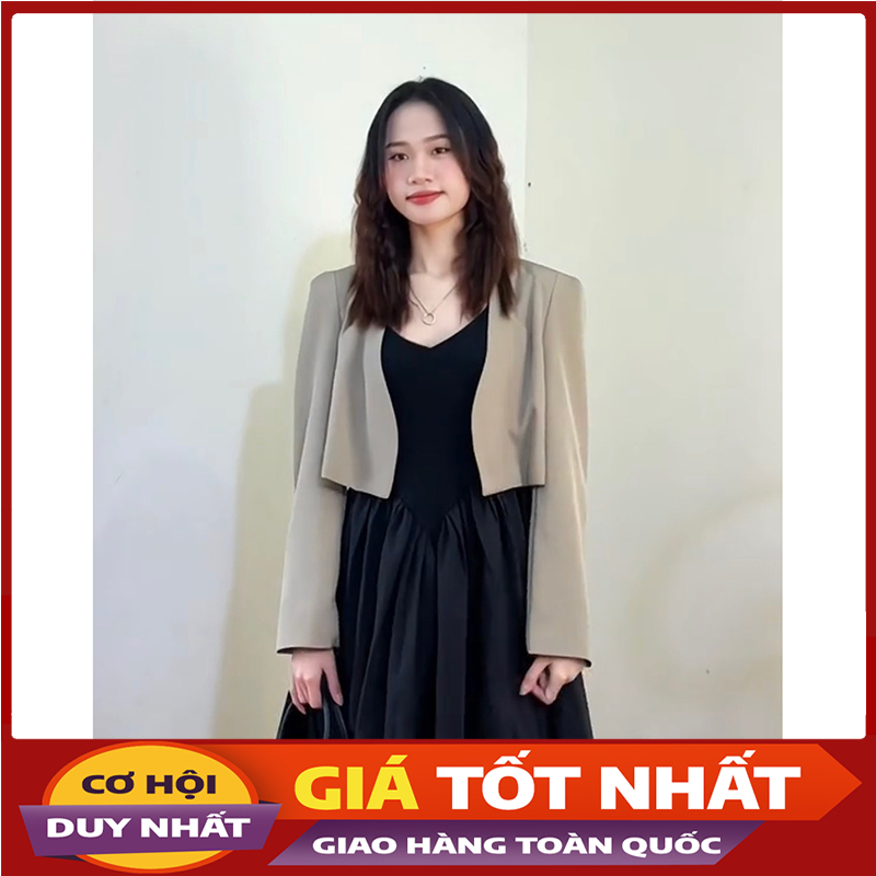 Áo Blazer Dáng Croptop Dài Tay Cổ V Phong Cách Hàn Quốc M3030 - Violet