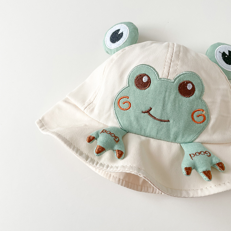 Mũ Tai Bèo Chất Liệu Cotton Dễ Thương Cho Bé Nón che nắng hình ếch xanh siêu dễ thương cho bé 5-24 tháng tuổi