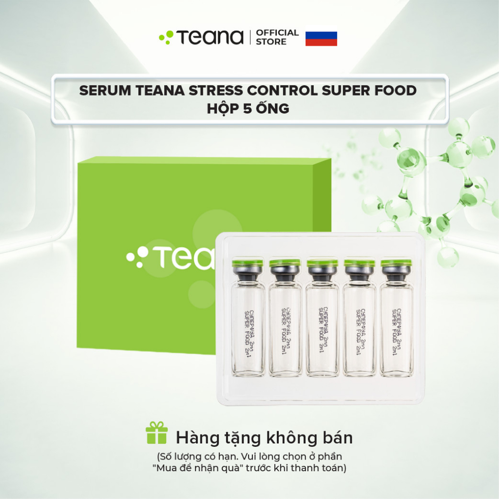 Serum Teana Stress Control Super Food - Hộp 5 ống [QUÀ TẶNG KÈM ĐƠN HÀNG]