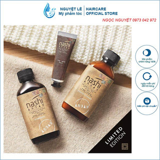 Set Nashi Argan Gội xả phục hồi tóc và kem dưỡng da tay 200mlx2 - chính hãng