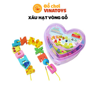 Đồ chơi cho bé xâu hạt vòng gỗ giúp bé phát triển kỹ năng Đồ chơi thông minh VINATOYS