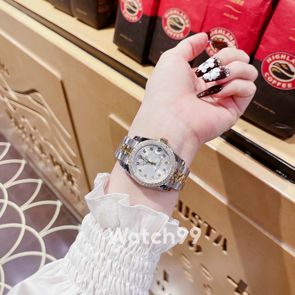 Đồng hồ nữ R.O.L.E.X DATEJUST tinh tế sang trọng và vô cùng vừa vặn với cổ tay các Quý cô | BigBuy360 - bigbuy360.vn