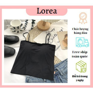  - Áo hai dây chất cotton có mút đệm ngực màu trơn phong cách thời trang dễ phối đồ freesize 40-55kg