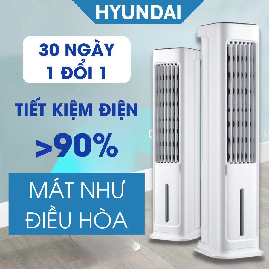 Tặng đá khô - Quạt cây điều hòa hơi nước HYUNDAI cao cấp làm mát không khí quạt điều hòa inverter BH 12 tháng catavn
