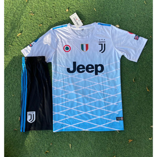 Bộ quần áo bóng đá juve trắng xanh - in tên số áo theo yêu cầu - hàng thun lạnh loại 1