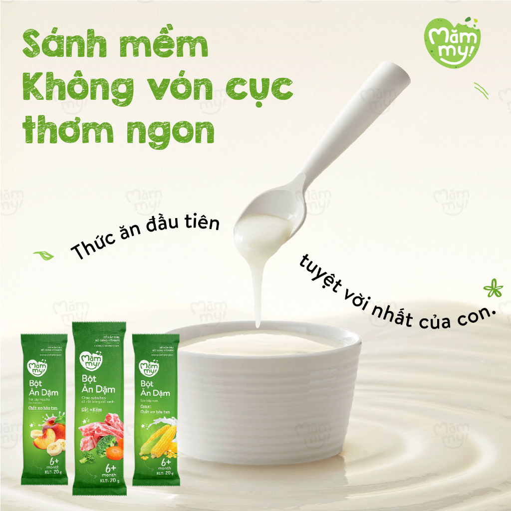Bột ăn dặm Mămmy gạo sữa yến mạch bổ sung 1 tỷ lợi khuẩn giúp bé dễ hấp thụ, giàu lợi khuẩn - 140gr