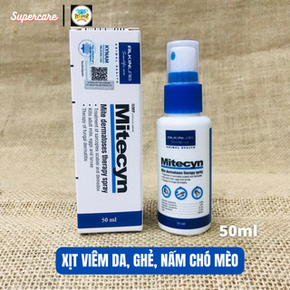 Mitecyn 50ml xịt viêm da ghẻ chó mèo